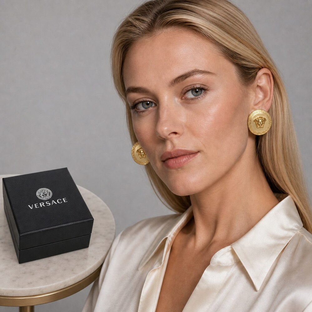 Versace Bold Statement Earrings Style 3 | New with Box - Picture 8 of 9